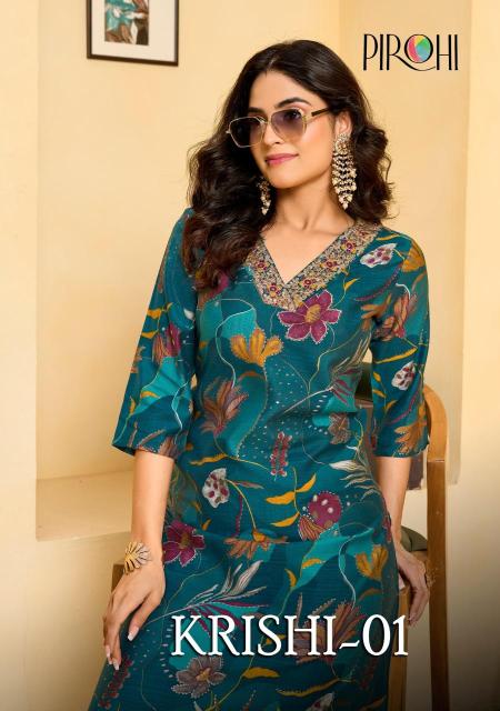 Pirohi krishi vol 1 coord set Online Wholesale Kurti shopping