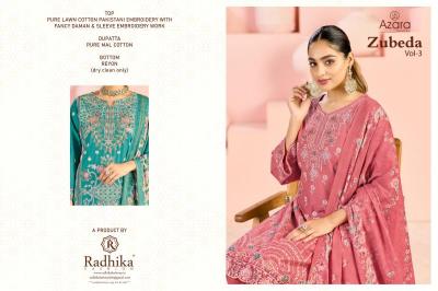 Radhika azara zubeda vol 3 Wholesale dress material suppliers in Ahmedabad