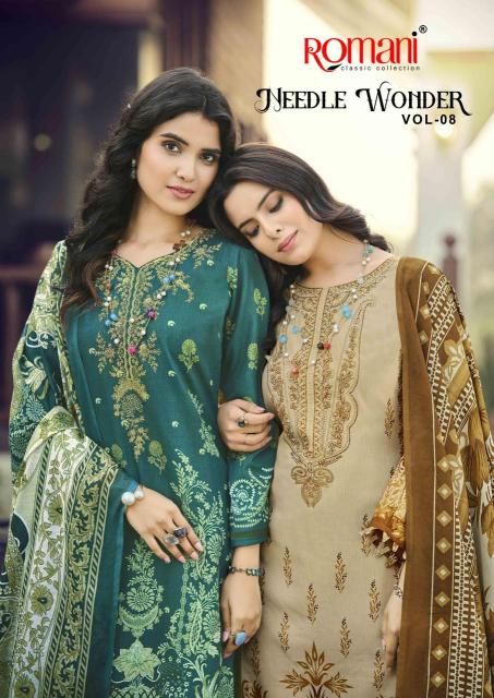 Romani needle wonder vol 8 Wholesale unstitched dress materials market in Mumbai