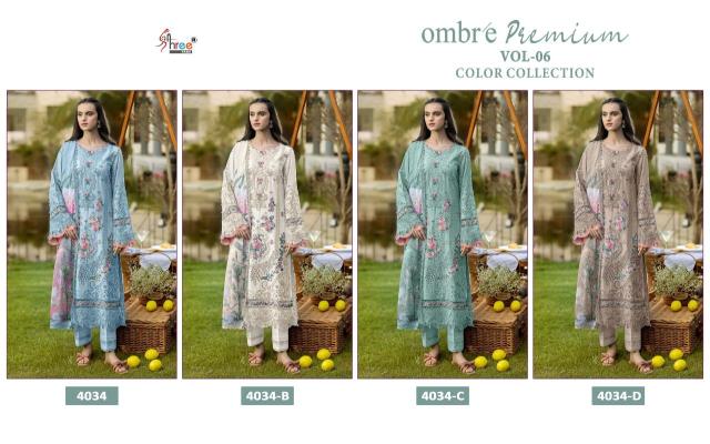 Shree fab ombre lawn collection vol-6 salwar suite manufacturers in Gujarat