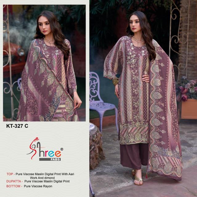 Shree fabs KT - 327 Dress material wholesalers in Ahmedabad