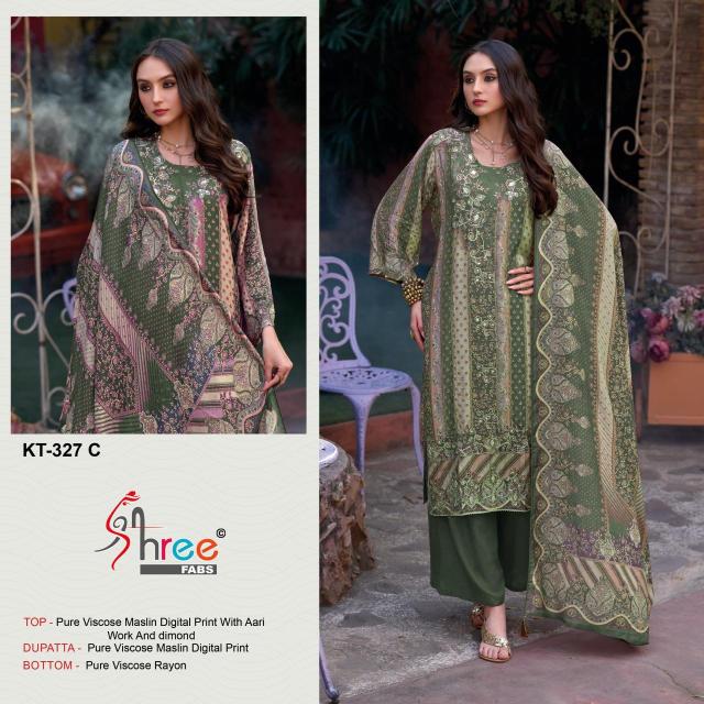Shree fabs KT - 327 Dress material wholesalers in Ahmedabad