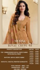 Vinay silkina - royal crepe 48 Wholesale dress fabrics in Pune