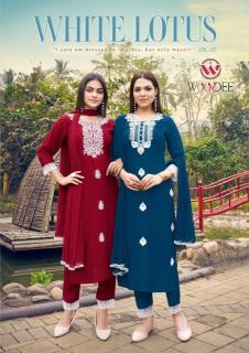 Woodee white lotus vol-2 Traditional kurtis in Ahmedabad