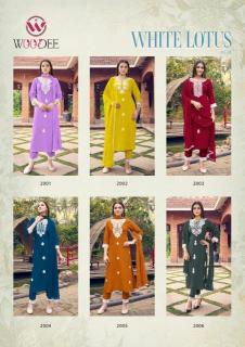 Woodee white lotus vol-2 Traditional kurtis in Ahmedabad
