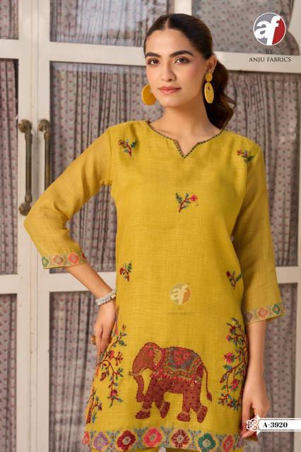 Anju fabrics A 3920  Wholesale supplier of kurtis in Hyderabad