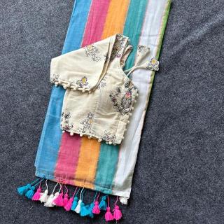 Blousewala mal cotton Wholesale sarees online