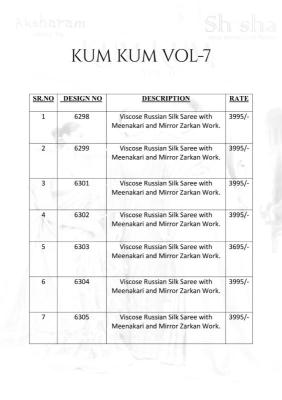 Divastri shisha kum kum vol-7 Best wholesale saree shops in Mumbai