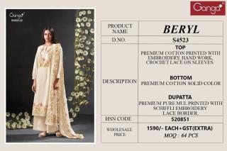 Ganga beryl 4523 Dress material manufacturers in Surat