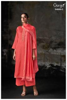 Ganga neliya 4609 Wholesale dress materials in Gujarat