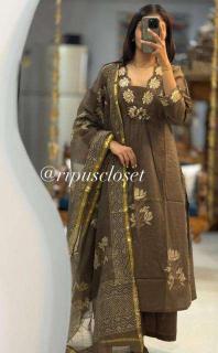 Jaipuri 3pcs Wholesale Kurti market in Kolkata