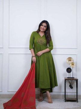 Jaipuri cotton 3pcs Jaipur kurti wholesaler