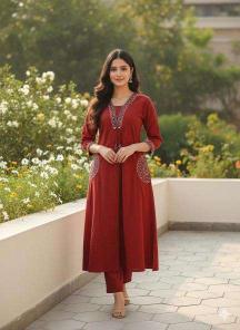 Jaipuri flaired coord set Latest designer kurtis wholesale in Jaipur