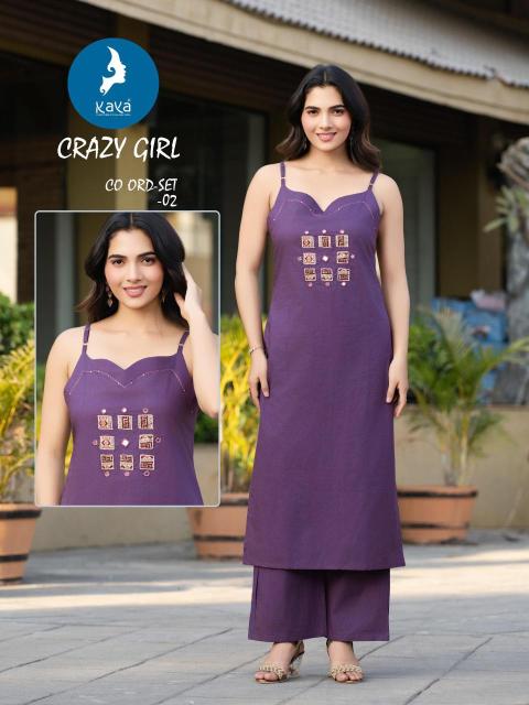 Kaya crazy girl coord set Party wear Kurtis wholesale