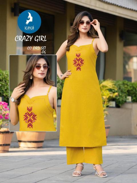 Kaya crazy girl coord set Party wear Kurtis wholesale