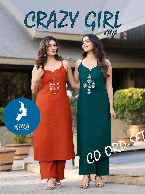 Kaya crazy girl coord set Party wear Kurtis wholesale