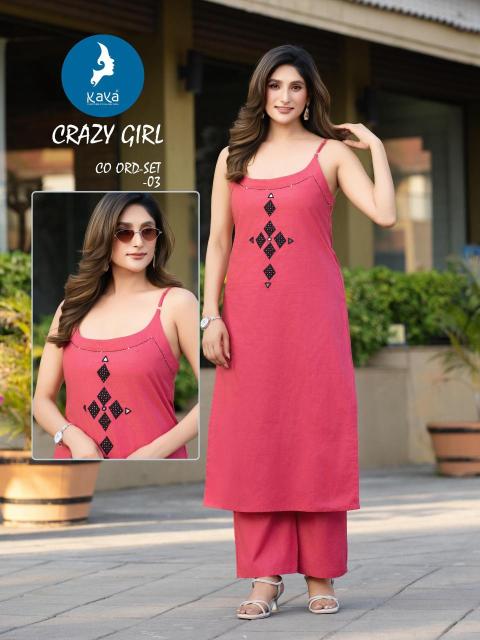 Kaya crazy girl coord set Party wear Kurtis wholesale