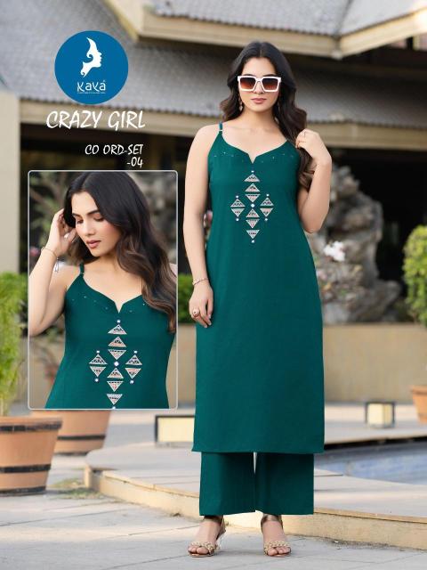 Kaya crazy girl coord set Party wear Kurtis wholesale
