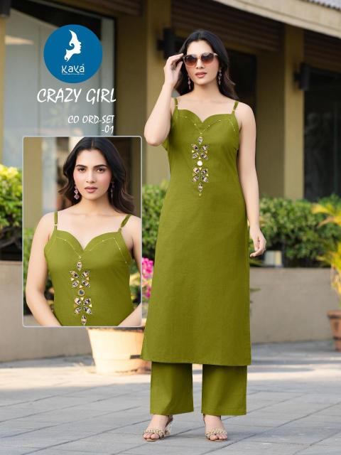 Kaya crazy girl coord set Party wear Kurtis wholesale