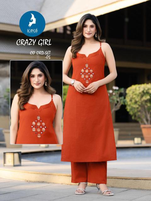 Kaya crazy girl coord set Party wear Kurtis wholesale
