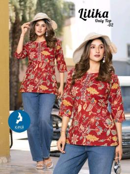 Kaya litika short top  Kurtis for women