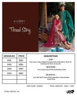Kilory trends thread story Dress materials  suppliers in kolkata