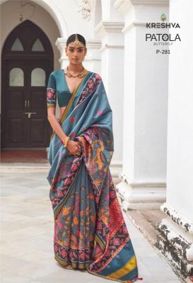 Kreshva patola butterfly Designer sarees manufacturers in Mumbai