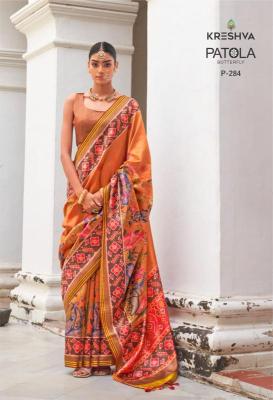 Kreshva patola butterfly Designer sarees manufacturers in Mumbai