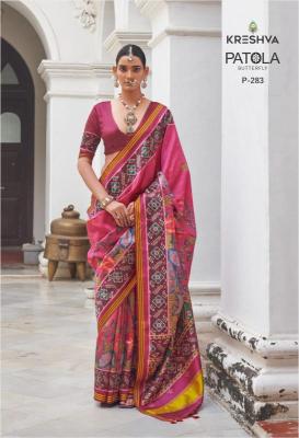 Kreshva patola butterfly Designer sarees manufacturers in Mumbai