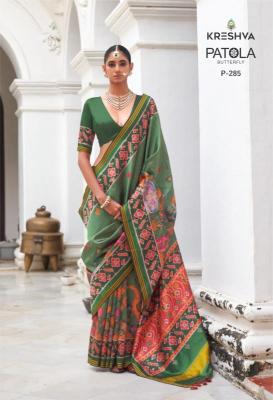 Kreshva patola butterfly Designer sarees manufacturers in Mumbai