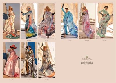 Kreshva printoria korean Silk sarees wholesale in Ahmedabad