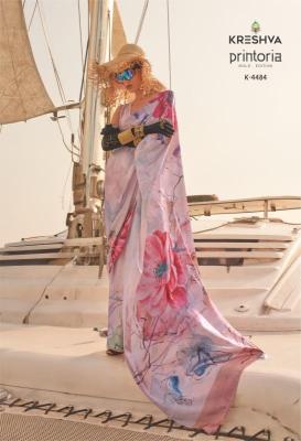 Kreshva printoria korean Silk sarees wholesale in Ahmedabad