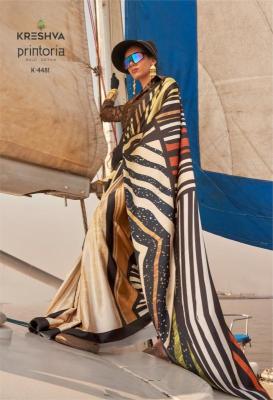 Kreshva printoria korean Silk sarees wholesale in Ahmedabad