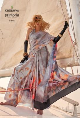 Kreshva printoria korean Silk sarees wholesale in Ahmedabad
