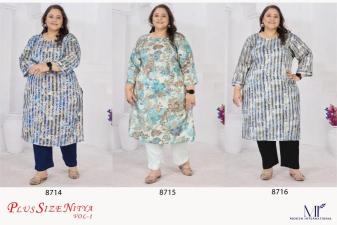 Moksh international plus size nitya vol-1 kurti wholesalers in Kolkata