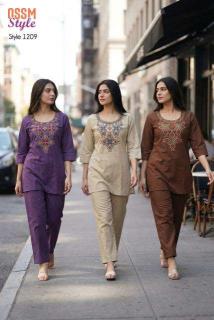 Ossm 1209 coord set Wholesale kurti suppliers in Kolkata
