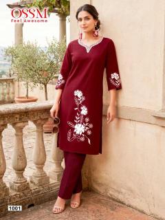 Ossm summer style coord set Kurtis for bulk purchase in Hyderabad
