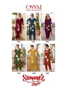 Ossm summer style coord set Kurtis for bulk purchase in Hyderabad