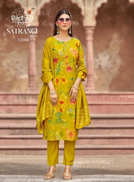 Radhika lifestyle satrangi vol 12 Wholesale Kurti suppliers in Kolkata