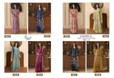Shree fab ombre lawn collection vol-9 salwar suits women clothing suppliers