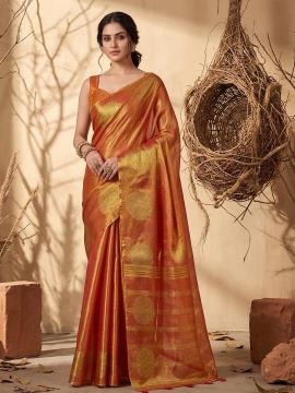 SHREE SHYAM FASHION SUVARNA TISSUE SILK Saree wholesale market in Bhavnagar
