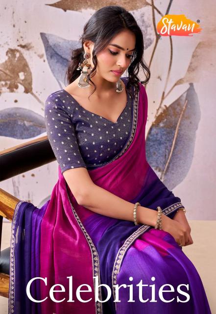 Stavan celebrities chiffon Wholesale saree dealers in Pune
