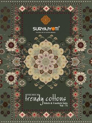 Suryajyoti trendy cotton vol-71 Wholesale dress materials in Hydrabad