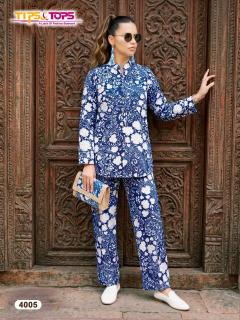 Tips & tops cotton trends vol 4 coord set Kurti manufacturers in Ahmedabad