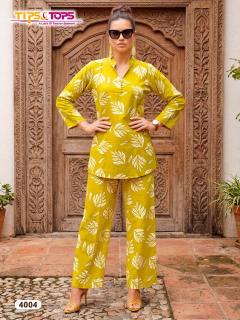Tips & tops cotton trends vol 4 coord set Kurti manufacturers in Ahmedabad