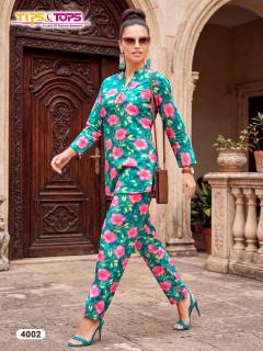 Tips & tops cotton trends vol 4 coord set Kurti manufacturers in Ahmedabad