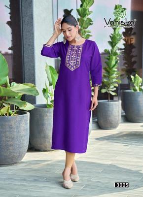 Vaniska five star vol 3 Kurti manufacturers in Hydrabad for boutique owners