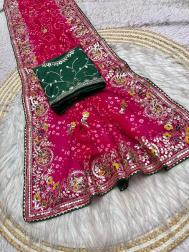 Vinayak bandej lehriya silk Saree supplier