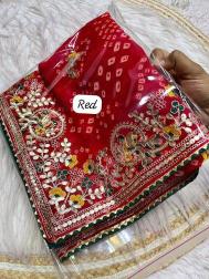Vinayak bandej lehriya silk Saree supplier