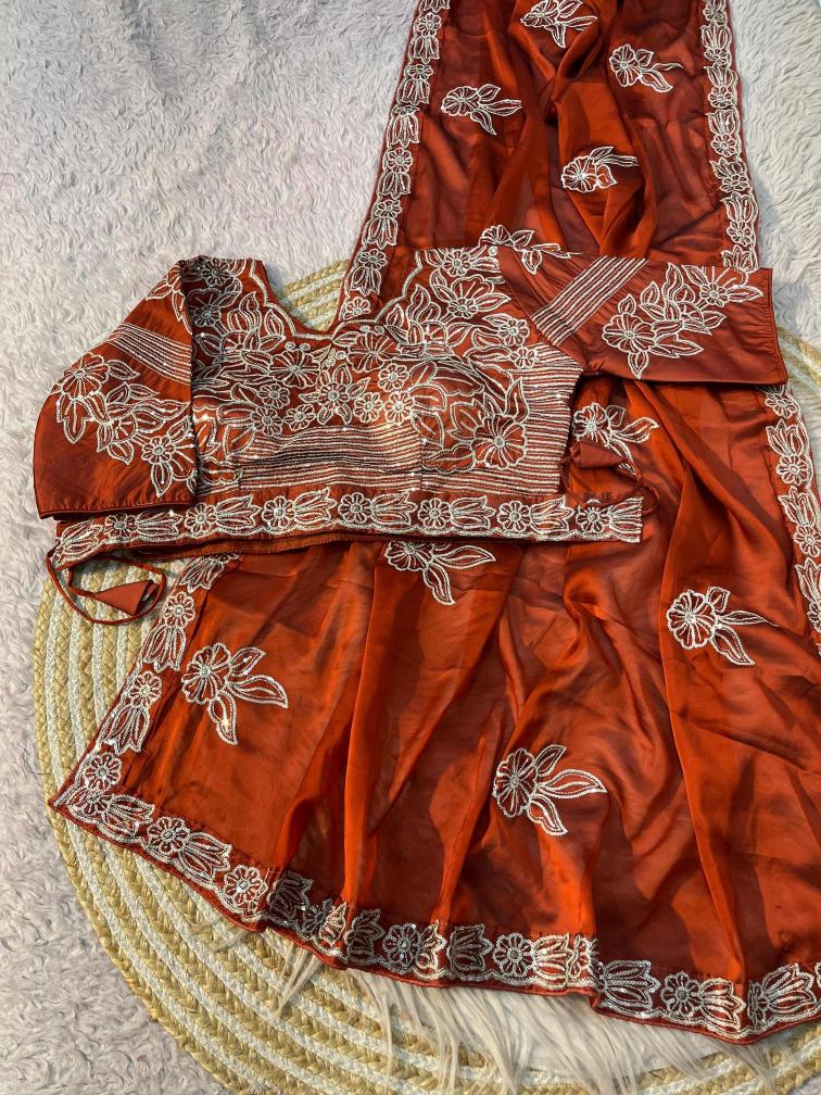 Vinayak partywear sticheed Saree wholesale suppliers in Bhavnagar